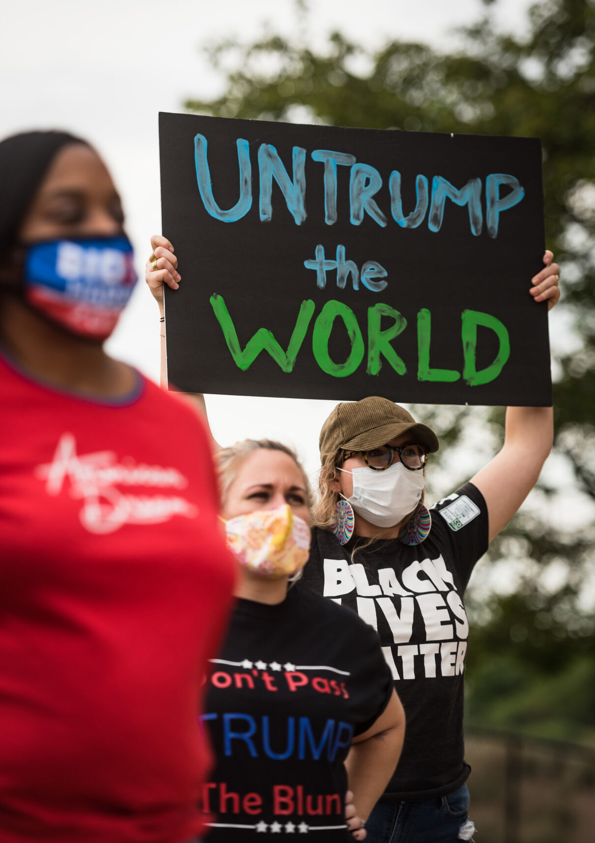Building WSNC Protest Against Trump Rally